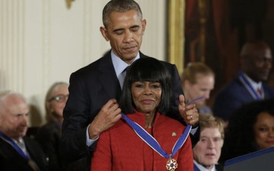 U.S. President Obama presents the Presidential Medal of Freedom to actress Tyson during ceremony at the White House in Washington
