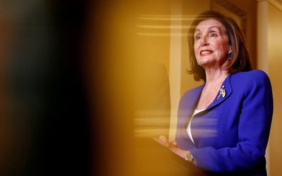 FILE PHOTO: Greek Prime Minister Kyriakos Mitsotakis meets with House Speaker Nancy Pelosi (D-CA) on Capitol Hill in Washington
