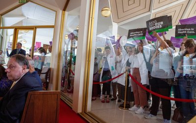 North Carolina Republican lawmakers hold a vote to override Democratic governor's veto of abortion bill