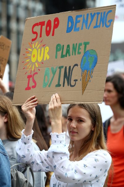 Climate change demonstration in London