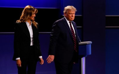 U.S. President Donald Trump and Democratic presidential nominee Joe Biden participate in their first 2020 presidential campaign debate in Cleveland