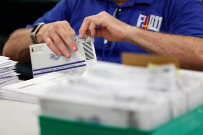 Mail-in ballots are counted in Lehigh County, Pennsylvania