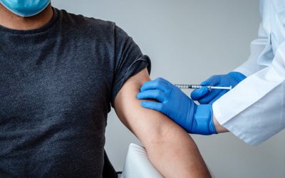 Dose of the COVID-19 vaccination of BioNTech and Pfizer is pictured in this undated handout photo