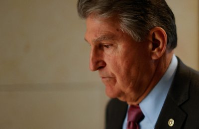 U.S. Senator Manchin at the Capitol in the midst of ongoing negotiations over the Build Back Better bill in Washington
