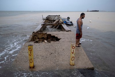 Hurrican Fiona landfalls in Puerto Rico