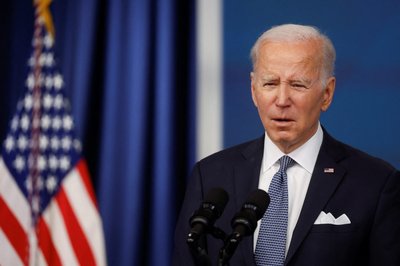 U.S. President Joe Biden delivers remarks, in Washington