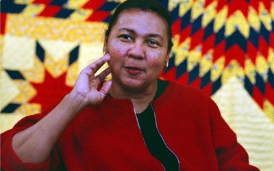 01/20/99 Black feminist Bell Hooks during interview for her new book. Said the feminist writer who a