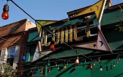 A general view of the exterior of the Comet Ping Pong pizza restaurant in Washington