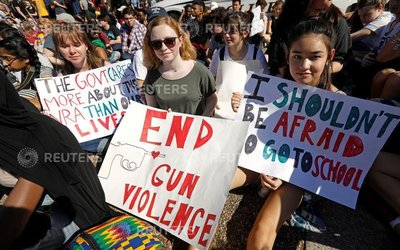 Montgomery County students demonstrate in front of the White House in Washington
