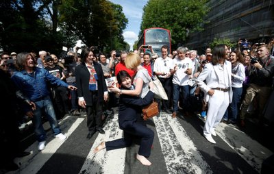 50th anniversary of the iconic Beatles photograph on Abbey Road in London