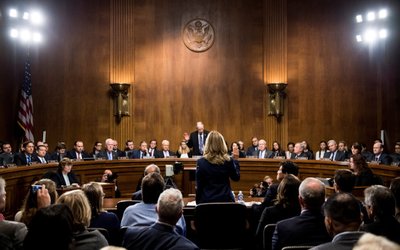 Christine Blasey Ford at the Senate Judiciary Committee on Capitol Hill in Washington