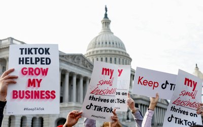 TikTok creators speak out in support of TikTok at the United States Capitol in Washington