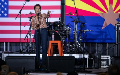 Republican gubernatorial candidate Kari Lake holds a campaign rally, rodeo and country concert with John Rich