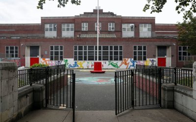 General view of Public School 111 in the Queens borough of New York City