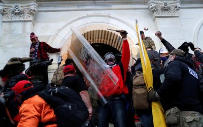 Supporters of U.S. President Donald Trump gather in Washington