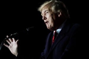 Donald Trump holds a rally in Conroe, Texas