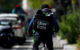 FILE PHOTO: Carrefour teams up with Uber Eats for lockdown deliveries