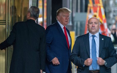 Former U.S. President Donald Trump  departs Trump Tower for a deposition two days after FBI agents raided his Mar-a-Lago Palm Beach home