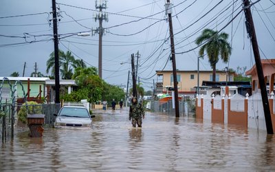 Hurrican Fiona landfalls in Puerto Rico