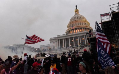 FILE PHOTO: Supporters of U.S. President Donald Trump gather in Washington