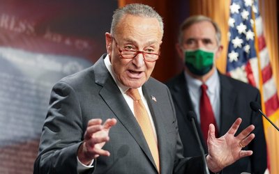 Schumer speaks at the U.S. Capitol in Washington