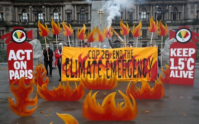 Protest ahead of the UN Climate Change Conference (COP26), in Glasgow