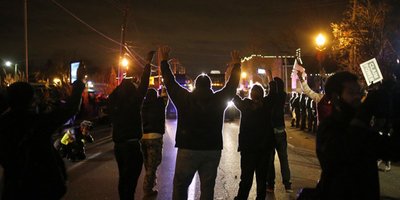protesters approach police line630