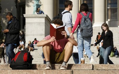 Students on campus