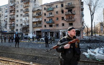 Russia's attack on Ukraine continues, in Kyiv