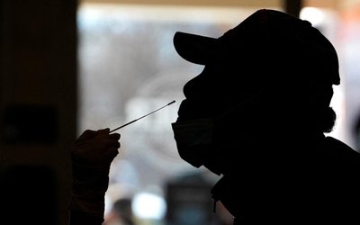 People are tested for COVID-19 at the Tower Theatre in Oklahoma City