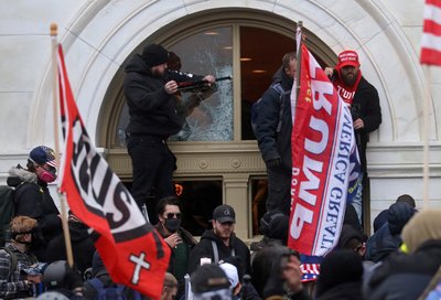 The U.S. Capitol Building is stormed by a pro-Trump mob on January 6, 2021