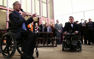 Archer Hadley and Texas Gov Greg Abbott