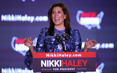 Republican Presidential Candidate Nikki Haley Holds New Hampshire Primary Night Event In Concord