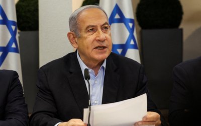 FILE PHOTO: Israeli Prime Minister Benjamin Netanyahu convenes the weekly cabinet meeting, in Tel Aviv