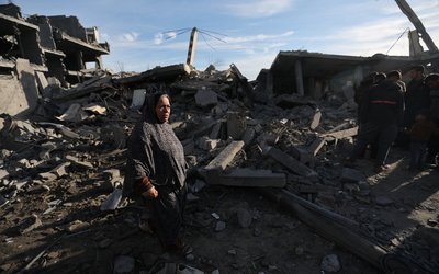 Aftermath of an Israeli strike in Rafah