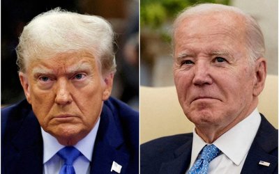 FILE PHOTO: Combination picture showing former U.S. President Donald Trump and U.S. President Joe Biden