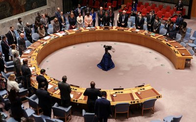 The United Nations Security Council meeting, amid Russia's invasion of Ukraine in New York City