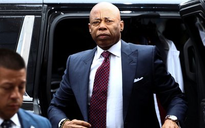 New York City Mayor Eric Adams arrives at federal court in New York City