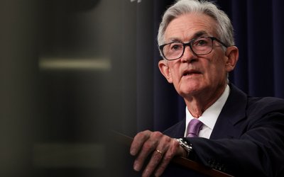 Jerome Powell holds a press conference following a two-day meeting of the Federal Open Market Committee on interest rate policy in Washington