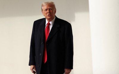 Trump responds to reporters about the National Cathedral service he attended in Washington