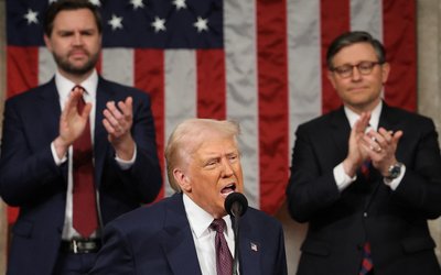 U.S. President Trump delivers a speech to a joint session of Congress