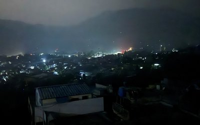 A city view of Muzaffarabad in Pakistan-administrated Kashmir