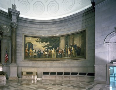 Barry Faulkner 1936 Constitution mural in the rotunda of the National Archives, Washington, D.C.