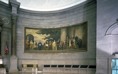 Barry Faulkner 1936 Constitution mural in the rotunda of the National Archives, Washington, D.C.
