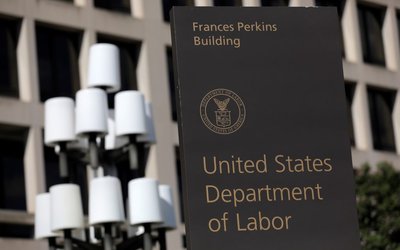 The United States Department of Labor is seen in Washington, D.C., U.S.