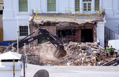 White House East Wing Demolition Continues For Trump Ballroom Construction