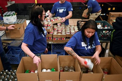 Food pantry is busy, weeks into the continuing U.S. government shutdown, in Denver