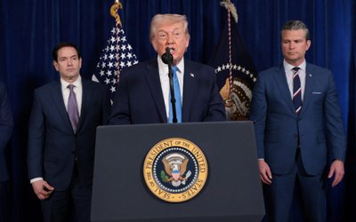 U.S. President Trump holds press conference following U.S. military strike on Venezuela, in Palm Beach