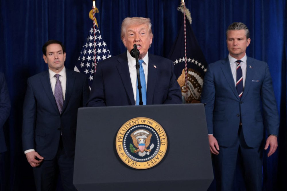 U.S. President Trump holds press conference following U.S. military strike on Venezuela, in Palm Beach