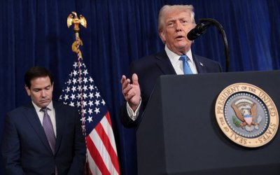 U.S. President Trump holds press conference following U.S. military strike on Venezuela, in Palm Beach